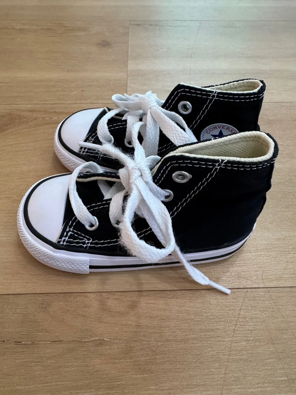 Converse Kids Black and White High-Top Lace-Up Sneakers | Toddler Size 5C